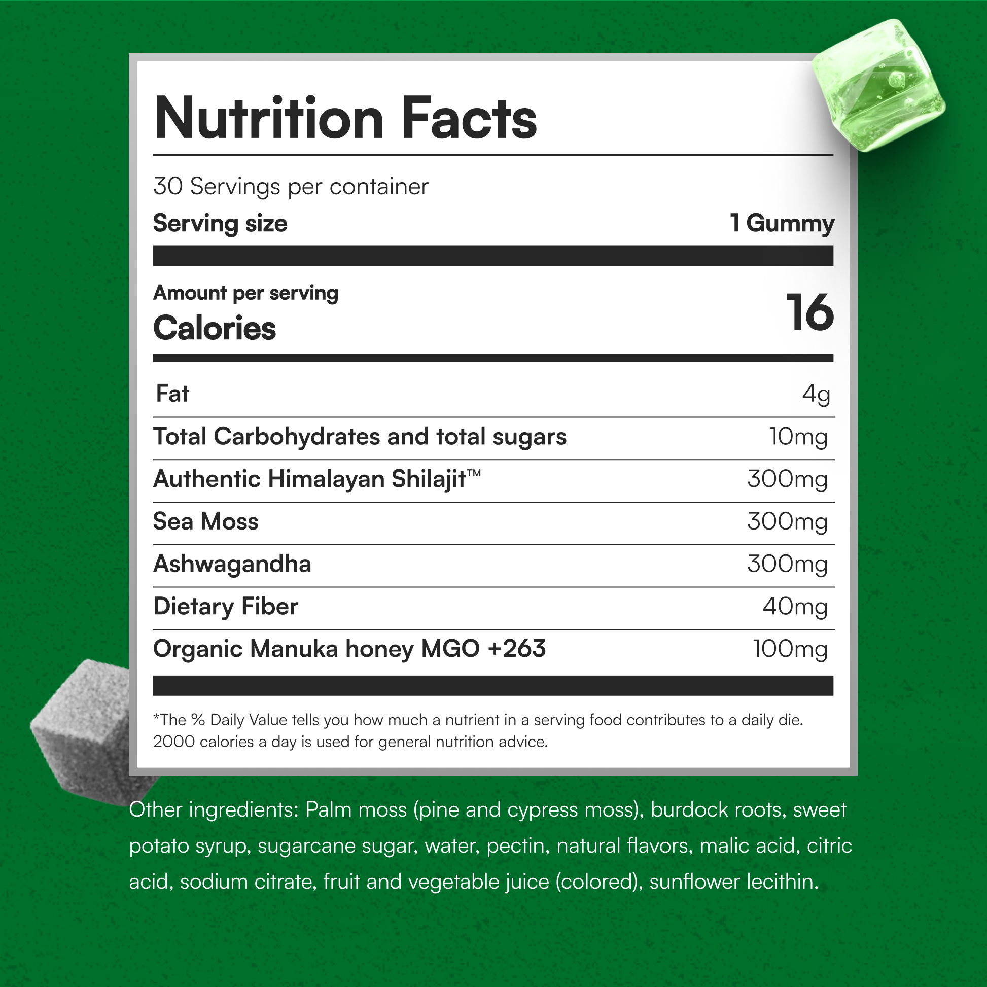 Ad for MASGA 3-in-1 Gummies highlighting features and benefits over synthetic supplements.